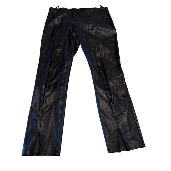 The Row Black Hidden Side Zip Ankle Slit Pants Women's Size 10